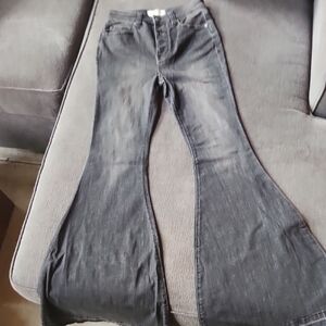 Free People Dark Gray Flare Jeans